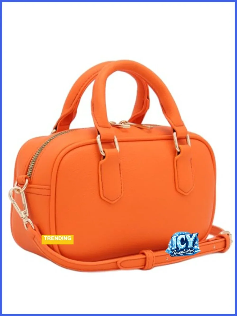 Mini PU Leather Satchel Purse Top Handle Crossbody Bag with Adjustable Strap